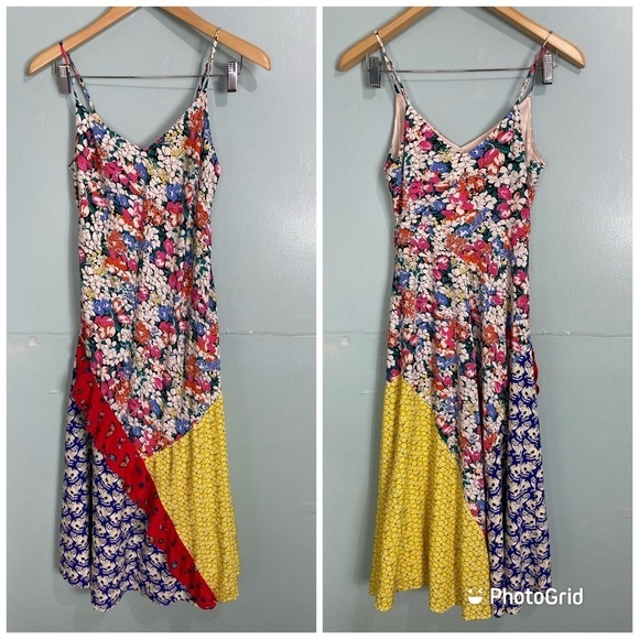 Anthropologie Conversations Bias Patchwork Bias Sundress Floral‎ Cat Sz XS - Picture 1 of 7